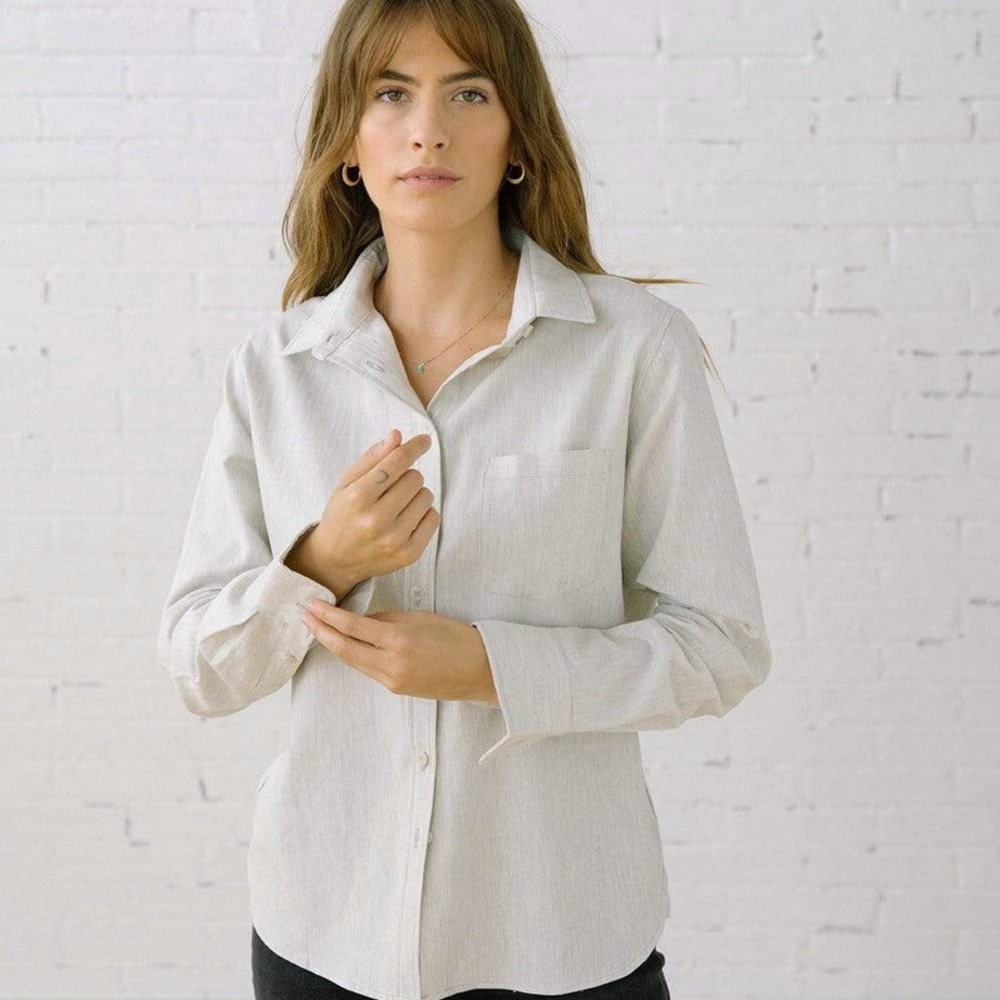 Tradlands 101 Jessica Grey Long Sleeve Button Up